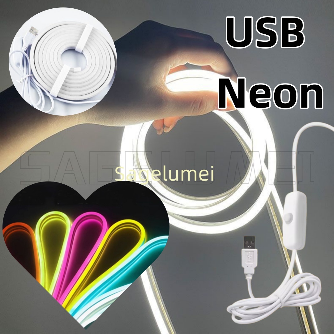Smart Garden Youtube - Strip Lampu LED Neon Warna-warni Saklar