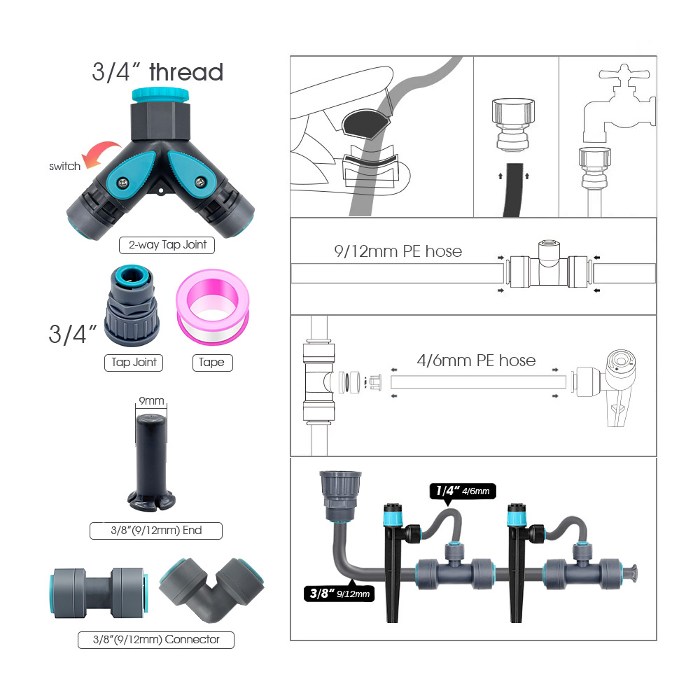 Sistem Irigasi Taman Bubbler 3 - Smart Garden Tower ulasan dan harga