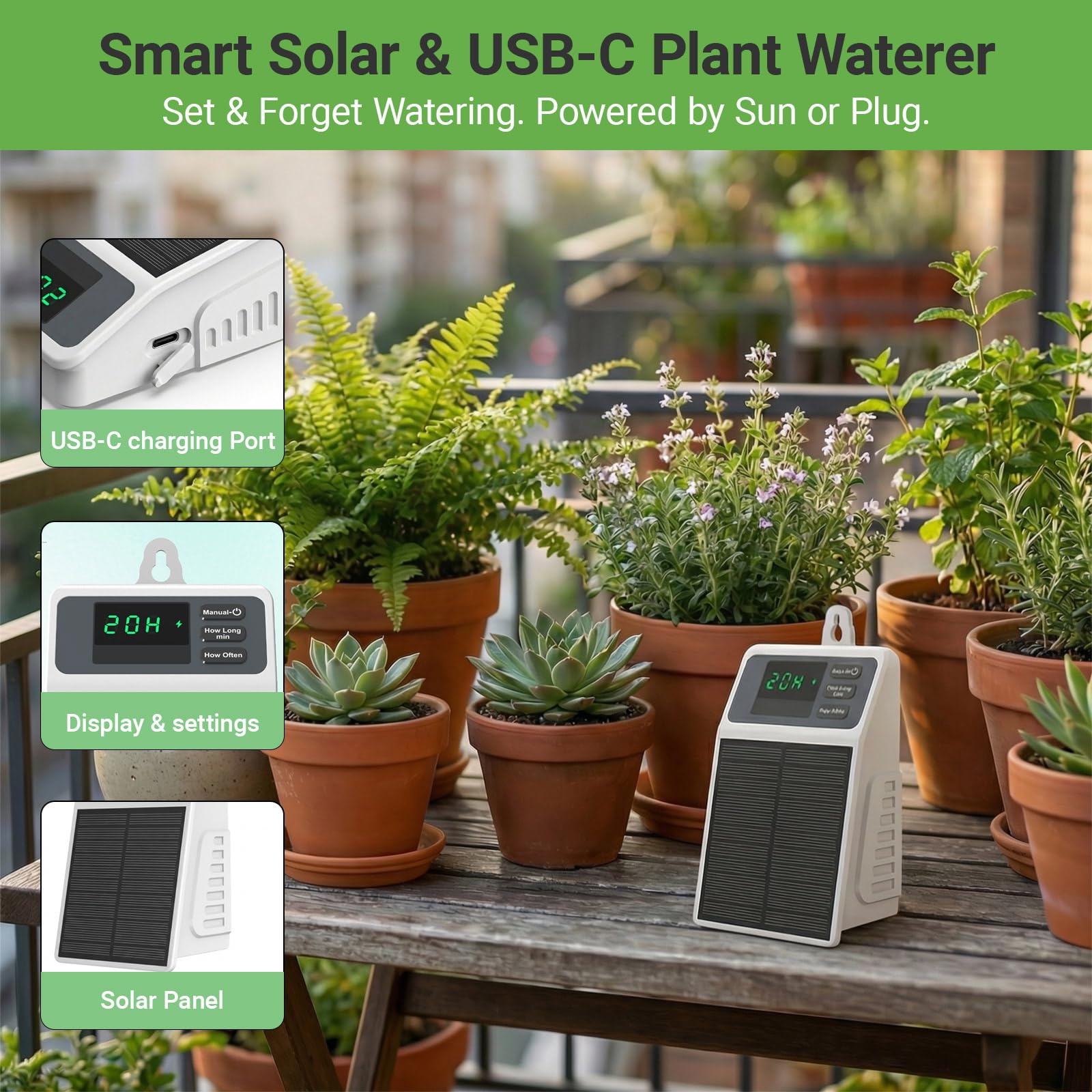 Sistem Irigasi Tetes Tenaga Su - Smart Garden Tower ulasan dan harga
