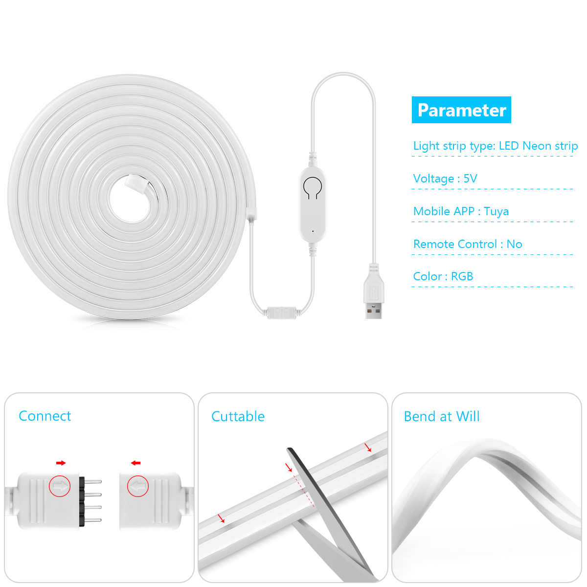 Wifi Tuya hidup pintar RGB USB - Smart Garden Youtube ulasan dan harga